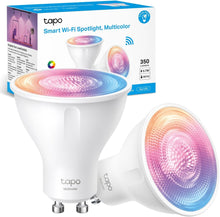 Tapo L630 Smart Wi-Fi GU10 LED Bulbs (2-Pack) – Multicolour, Tunable White, RGB, Remote Control, Works with Alexa & Google Home, No Hub Required