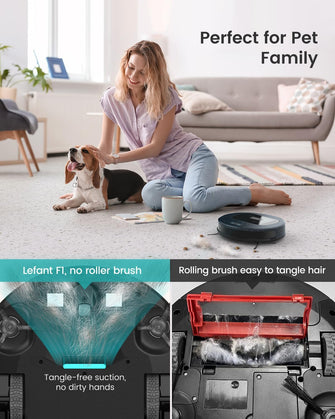 Lefant F1 Robot Vacuum Cleaner – 5000Pa Strong Suction, 28x6.9cm Super-Thin, 600ml Visual Dust Box, Virtual Magnetic Stripe, Alexa-Compatible, Starry Skins