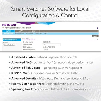 NETGEAR 10-Port PoE Gigabit Ethernet Smart Switch (GS310TP)