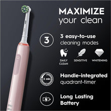 Buy Oral-B,Oral-B Pro 3 Electric Toothbrush with Smart Pressure Sensor - Pink - Gadcet.com | UK | London | Scotland | Wales| Ireland | Near Me | Cheap | Pay In 3 | Health & Beauty