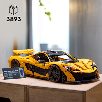 LEGO Technic McLaren P1 Hypercar Building Set (42172) – V8 Piston Engine, 7-Speed Gearbox, Collectible Scale Model for Adults