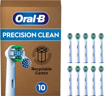 Buy Oral-B,Oral-B Pro Precision Clean Electric Toothbrush Head, X-Shape And Angled Bristles for Deeper Plaque Removal, Pack of 10 Toothbrush Heads, White - Gadcet UK | UK | London | Scotland | Wales| Near Me | Cheap | Pay In 3 | Health Care