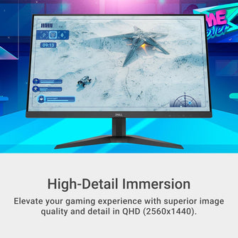 Dell G2725D 27" QHD Gaming Monitor, 180Hz, IPS, 1ms, AMD FreeSync, 99% sRGB, DisplayPort, 2x HDMI, Black