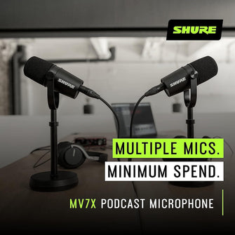 Buy Shure,Shure MV7X XLR Podcast Microphone - Pro Quality Dynamic Mic for Podcasting & Vocal Recording, Voice-Isolating Technology, All Metal Construction, Mic Stand Compatible, Optimized Frequency - Black - Gadcet UK | UK | London | Scotland | Wales| Near Me | Cheap | Pay In 3 | Microphones