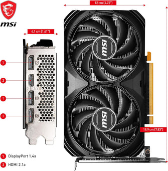 Buy MSI,MSI GeForce RTX 4060 VENTUS 2X BLACK 8G OC Gaming Graphics Card - 8GB GDDR6X, PCI Express Gen 4, 128-bit, 3x DP v 1.4a, HDMI 2.1a (Supports 4K & 8K HDR) - Gadcet UK | UK | London | Scotland | Wales| Ireland | Near Me | Cheap | Pay In 3 | Computer Components