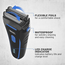 Buy WAHL,Wahl Clean and Close, Men’s Shaver, Electric Shavers for Men, Beard Shaving, Face Shaver, Flex Foil, Waterproof, Easy Clean, Rubber Grip, LED Power Display, Black and Blue - Gadcet UK | UK | London | Scotland | Wales| Near Me | Cheap | Pay In 3 | Shaving & Grooming