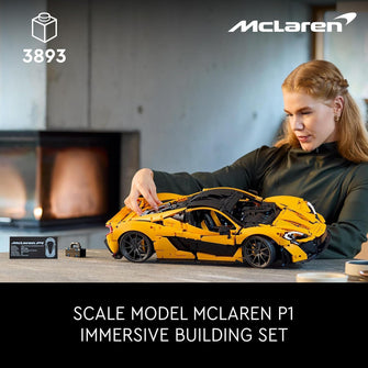 LEGO Technic McLaren P1 Hypercar Building Set (42172) – V8 Piston Engine, 7-Speed Gearbox, Collectible Scale Model for Adults