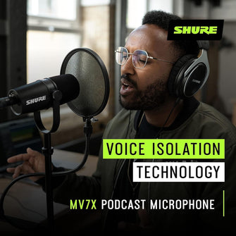 Buy Shure,Shure MV7X XLR Podcast Microphone - Pro Quality Dynamic Mic for Podcasting & Vocal Recording, Voice-Isolating Technology, All Metal Construction, Mic Stand Compatible, Optimized Frequency - Black - Gadcet UK | UK | London | Scotland | Wales| Near Me | Cheap | Pay In 3 | Microphones