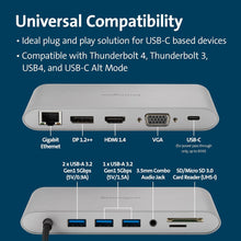 Kensington UH1440P USB-C 10-in-1 Mobile Laptop Dock – 3 USB-A Ports, 85W Power Pass-Through, Ultra HD 4K @ 30Hz, Plug & Play Hub with Cable (K33853WW)