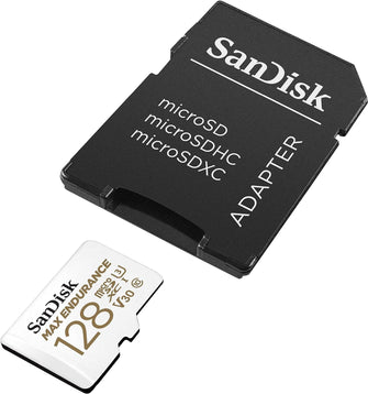 Buy Sandisk,SanDisk MAX ENDURANCE Video Monitoring for Dashcams & Home Monitoring 128 GB microSDXC Memory Card + SD Adaptor 60,000 Hours Endurance - Gadcet UK | UK | London | Scotland | Wales| Near Me | Cheap | Pay In 3 | Flash Memory Cards