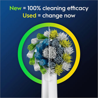 Oral-B Pro Cross Action Electric Toothbrush Heads, X-Shape Bristles, 16-Pack – White