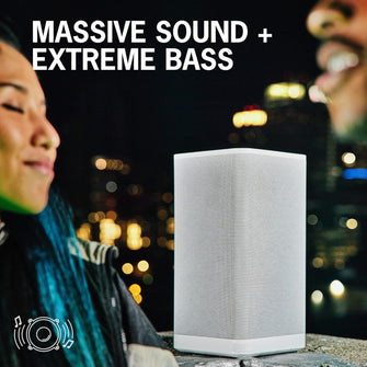 Ultimate Ears Hyperboom Portable Bluetooth Speaker – Loud Wireless Speaker with Big Bass, Water-Resistant (IPX4), 24-Hour Battery, 45m Range, White (Model: 984-001804)