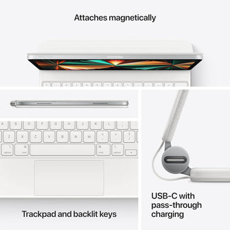 Buy Apple,Apple Magic Keyboard (for 12.9-inch iPad Pro - 5th generation) - British English - White - Gadcet UK | UK | London | Scotland | Wales| Near Me | Cheap | Pay In 3 | Tablet Computer Parts