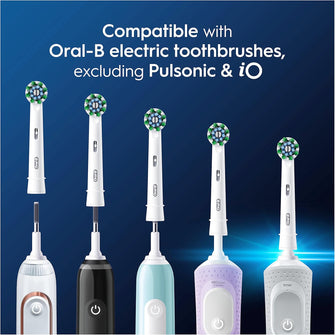 Oral-B Pro Cross Action Electric Toothbrush Head, X-Shape and Angled Bristles for Deeper Plaque Removal, Pack of 12 Toothbrush Heads, White