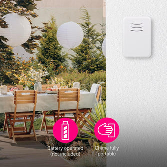 Buy Byron,Byron DBY-22311 Wireless Portable Doorbell Set, 150 m Range, 16 Melodies - Gadcet UK | UK | London | Scotland | Wales| Ireland | Near Me | Cheap | Pay In 3 | Door Bells & Chimes