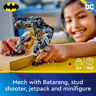 LEGO DC Batman Mech Armour Super-Hero Toy for Kids, Collectible Set with Robot Action Figure and Minifigure, Small Creative Gift for 6 Plus Year Old Boys, Girls 76270