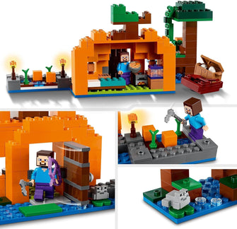 Buy LEGO,LEGO Minecraft The Pumpkin Farm Set with Steve Figure 21248 - Gadcet UK | UK | London | Scotland | Wales| Ireland | Near Me | Cheap | Pay In 3 | Toys & Games