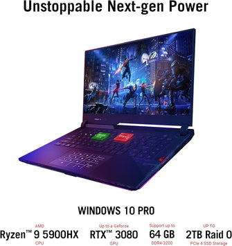 Buy Asus,Asus ROG Strix Scar 15 Gaming Laptop, 15.6" 300Hz FHD IPS, AMD Ryzen 9 5900HX, 32GB DDR4 RAM, 2TB SSD, NVIDIA GeForce RTX 3080, RGB Keyboard, Windows 11, Black - Gadcet UK | UK | London | Scotland | Wales| Near Me | Cheap | Pay In 3 | Laptops