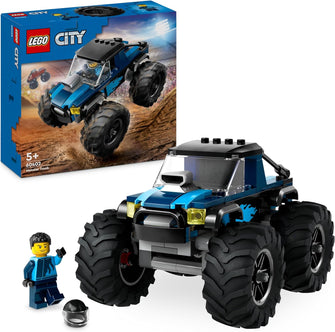 LEGO City Blue Monster Truck Toy - For 5+ Year Old Boys & Girls, Vehicle Set with Driver Minifigure, Creative Race Car Toys, Birthday Gift Idea - 60402