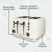 Buy BREVILLE,Breville Zen 4-Slice Cream Toaster with High Lift & Wide Slots | Cream & Silver Chrome - Gadcet UK | UK | London | Scotland | Wales| Near Me | Cheap | Pay In 3 | Toaster