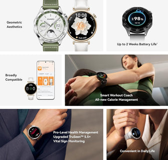 Buy HUAWEI,Huawei Watch GT 4 - 46mm  Smartwatch with 2-Week Battery, Fitness & Health Tracking, GPS, Compatible with Android & iOS, Green Woven - Gadcet UK | UK | London | Scotland | Wales| Ireland | Near Me | Cheap | Pay In 3 | Watches