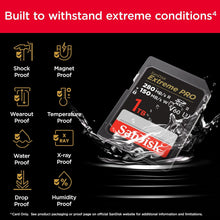 SanDisk 128GB Extreme PRO SDXC – V60, UHS-II, 280MB/s, 6K/4K UHD, Durable with RescuePro