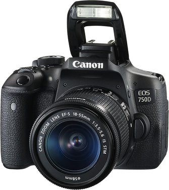 Buy Canon,Canon EOS 750D Digital SLR Body Only Camera with EF-S 18-55 mm f/3.5-5.6 IS STM Lens (24.2 MP, CMOS Sensor) 3-Inch LCD Screen - Gadcet.com | UK | London | Scotland | Wales| Ireland | Near Me | Cheap | Pay In 3 | Cameras