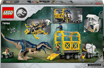 LEGO Jurassic World Dinosaur Missions Allosaurus Transport Truck (76966) – Toy Set with Kenji, Darius & Yaz Figures, Fun Gift for Kids Aged 8+