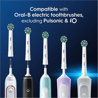 Oral-B Pro Cross Action Electric Toothbrush Heads, X-Shape Bristles, 16-Pack – White