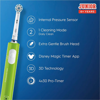 Buy Oral-B,Oral-B Junior Electric Toothbrush - Green - Gadcet UK | UK | London | Scotland | Wales| Ireland | Near Me | Cheap | Pay In 3 | Health & Beauty