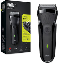 Braun,Braun Series 3 Electric Shaver For Men with 3 flexible blades, Rechargeable and Cordless, UK 2 Pin Plug, 300, Black Razor - Gadcet.com