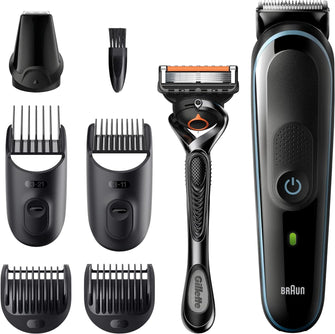 Buy Braun,Braun 7-in-1 All-In-One Series 3, Male Grooming Kit With Beard Trimmer, Hair Clippers, Gillette Razor & Precision Trimmer, 5 Attachments, Gifts For Men, UK 2 Pin Plug, MGK3245, Black/Blue Razor - Gadcet UK | UK | London | Scotland | Wales| Near Me | Cheap | Pay In 3 | Hair Clippers & Trimmers