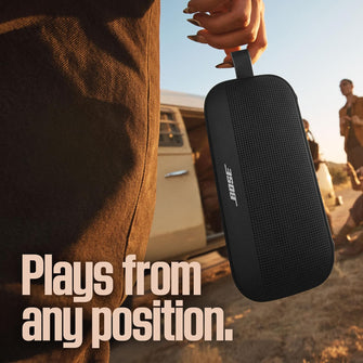 Bose SoundLink Flex (2nd Gen) Portable Bluetooth Speaker – Hi-Fi Audio, 12H Battery, Waterproof & Dustproof – Black