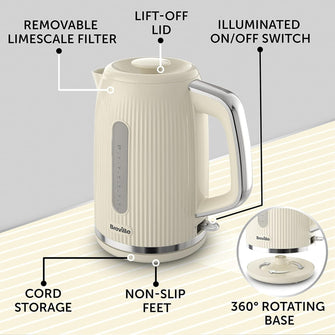 Buy BREVILLE,Breville Bold Vanilla Cream Electric Kettle | 1.7L | 3kW Fast Boil | Cream & Silver Chrome - Gadcet UK | UK | London | Scotland | Wales| Ireland | Near Me | Cheap | Pay In 3 | Electronics