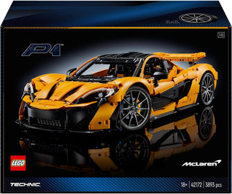 LEGO Technic McLaren P1 Hypercar Building Set (42172) – V8 Piston Engine, 7-Speed Gearbox, Collectible Scale Model for Adults