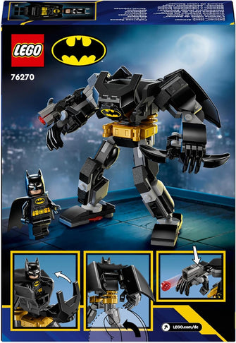 LEGO DC Batman Mech Armour Super-Hero Toy for Kids, Collectible Set with Robot Action Figure and Minifigure, Small Creative Gift for 6 Plus Year Old Boys, Girls 76270