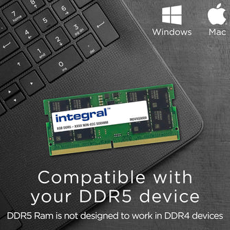Buy Integral,Integral 16GB DDR5 RAM 4800MHz SODIMM Laptop/Notebook/Macbook PC5-38400 Memory - Gadcet UK | UK | London | Scotland | Wales| Ireland | Near Me | Cheap | Pay In 3 | RAM