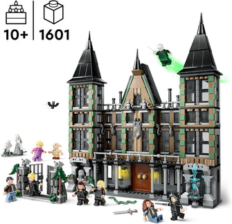 LEGO Harry Potter Malfoy Manor Set – Collectible Building Toy, Features 9 Minifigures Including Dobby, Creative Wizarding World Gift for 10+ Year Olds – Model 76453