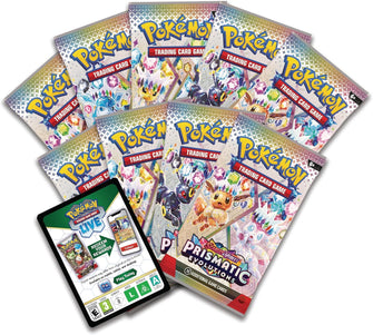 Pokémon TCG: Scarlet & Violet – Prismatic Evolutions Elite Trainer Box (1 Full-Art Promo Card, 9 Boosters & Accessories)