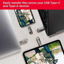 SanDisk 128GB Ultra Dual Drive Luxe USB Type-C Flash Drive - Up to 400MB/s, Reversible USB-C & Type-A Connectors, for Smartphones, Tablets, Macs, and PCs, Silver