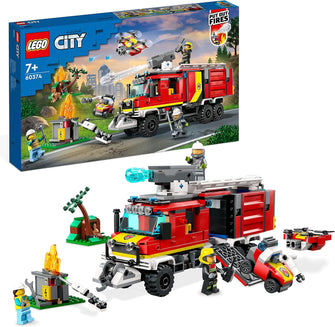 LEGO City Fire Command Unit 60374 – Rescue Fire Engine with Drones, Emergency Vehicle Toy for Kids 6+