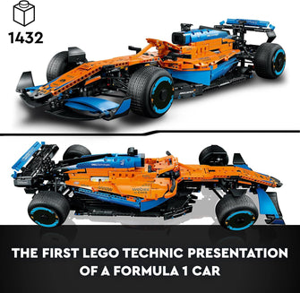 LEGO Technic McLaren Formula 1 Race Car Set for Adults, 1,434-Piece Replica F1 Motor Sport Model Building Kit, Gift Idea for Men, Women, Him, Her, Husband, Collectible Home Décor 42141