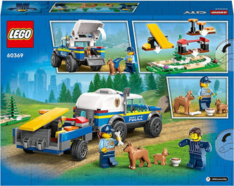 LEGO 60369 City Mobile Police Dog Training Set - SUV Toy Car with Trailer, Obstacle Course, Puppy Figures, Animal Playset for Boys & Girls Aged 5+