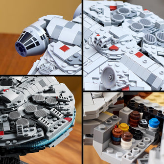 LEGO Star Wars Millenium Falcon 25th Anniversary Set for Adults, Collectible A New Hope Starship Vehicle Model Kit, Home or Office Décor, Birthday Gifts for Men, Women and Fans