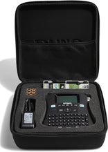 Dymo LabelManager 210D Handheld Label Maker Kit with QWERTY Keyboard, 12mm Black on White D1 Labels, and Carrying Case