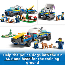 LEGO 60369 City Mobile Police Dog Training Set - SUV Toy Car with Trailer, Obstacle Course, Puppy Figures, Animal Playset for Boys & Girls Aged 5+