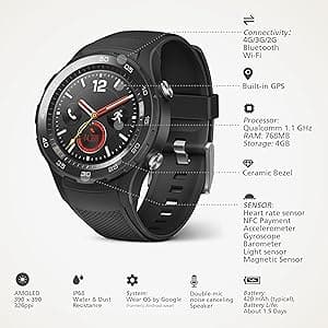 Buy Huawei,HUAWEI Watch 2 Sport Smartwatch, Fitness and Activities Tracker with Built-in GPS, Heart Rate, Music, Smart Notificatons, IP68-Life Waterproof - Black - Gadcet UK | UK | London | Scotland | Wales| Ireland | Near Me | Cheap | Pay In 3 | Watches