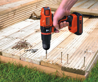 BLACK+DECKER 18V Cordless Hammer Drill - Bare Unit (Battery Not Included) - BDCH188N-XJ