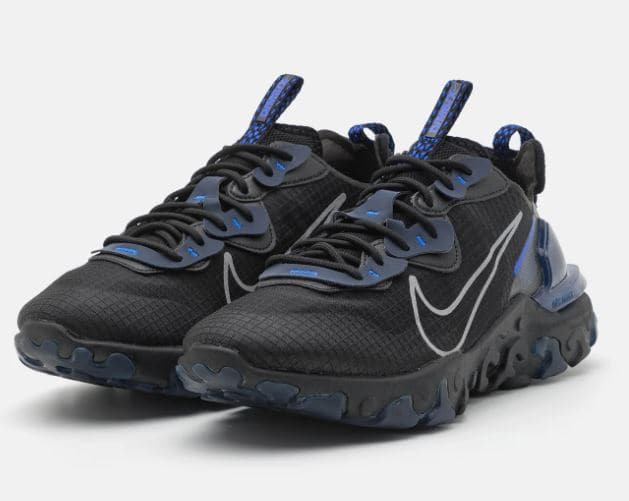 Nike react black blue on sale