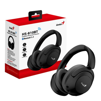 Genius HS-810BT Foldable Bluetooth 5.3 Headset – USB-C Fast Charging, Black